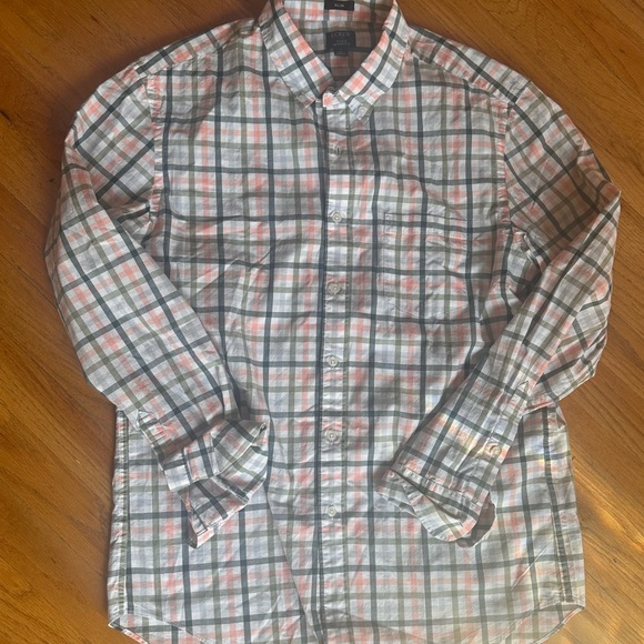 Jcrew Men’s Flex Washed Slim Button Up Shirt - NWT - Sz L - Picture 3 of 3